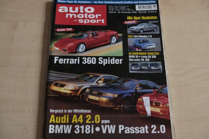 Deckblatt Auto Motor und Sport (25/2000)